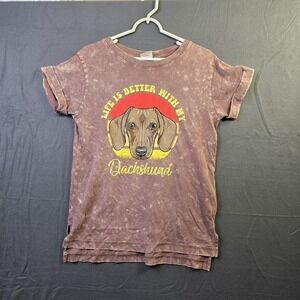 Life is Better with My Dachshund Shirt Unisex Bloom Pop Heavy Cotton Tee Small